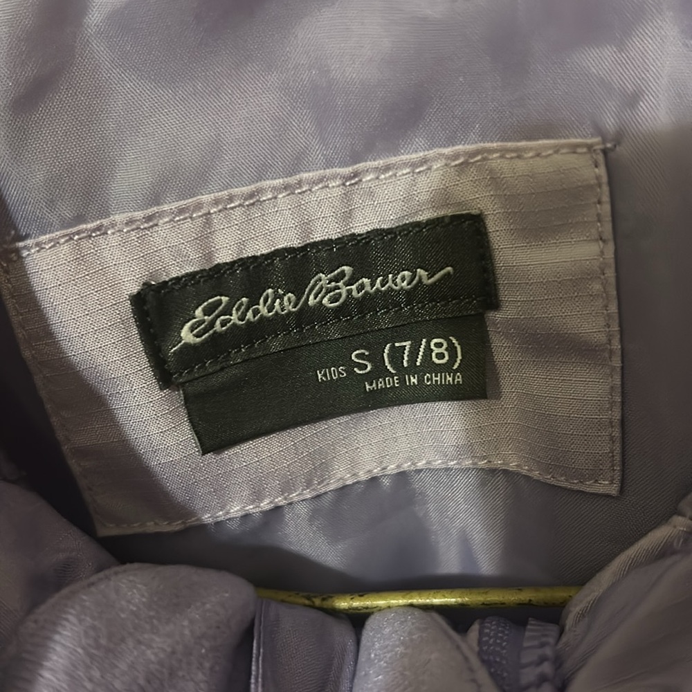 Eddie Bauer Kids Lavender Raincoat S 7/8 - Picture 2 of 4